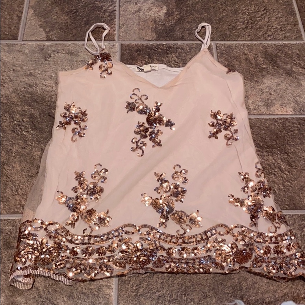 Sequined tank top
